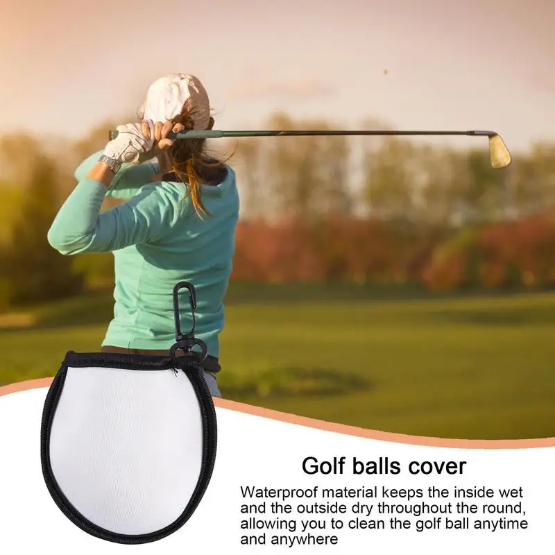 Portable Golf Bag Men And Women Small Ball Storage Bag Sundries Bag Coin Purse Golf Pouch Bag Carabiner Ball Storage Holder
