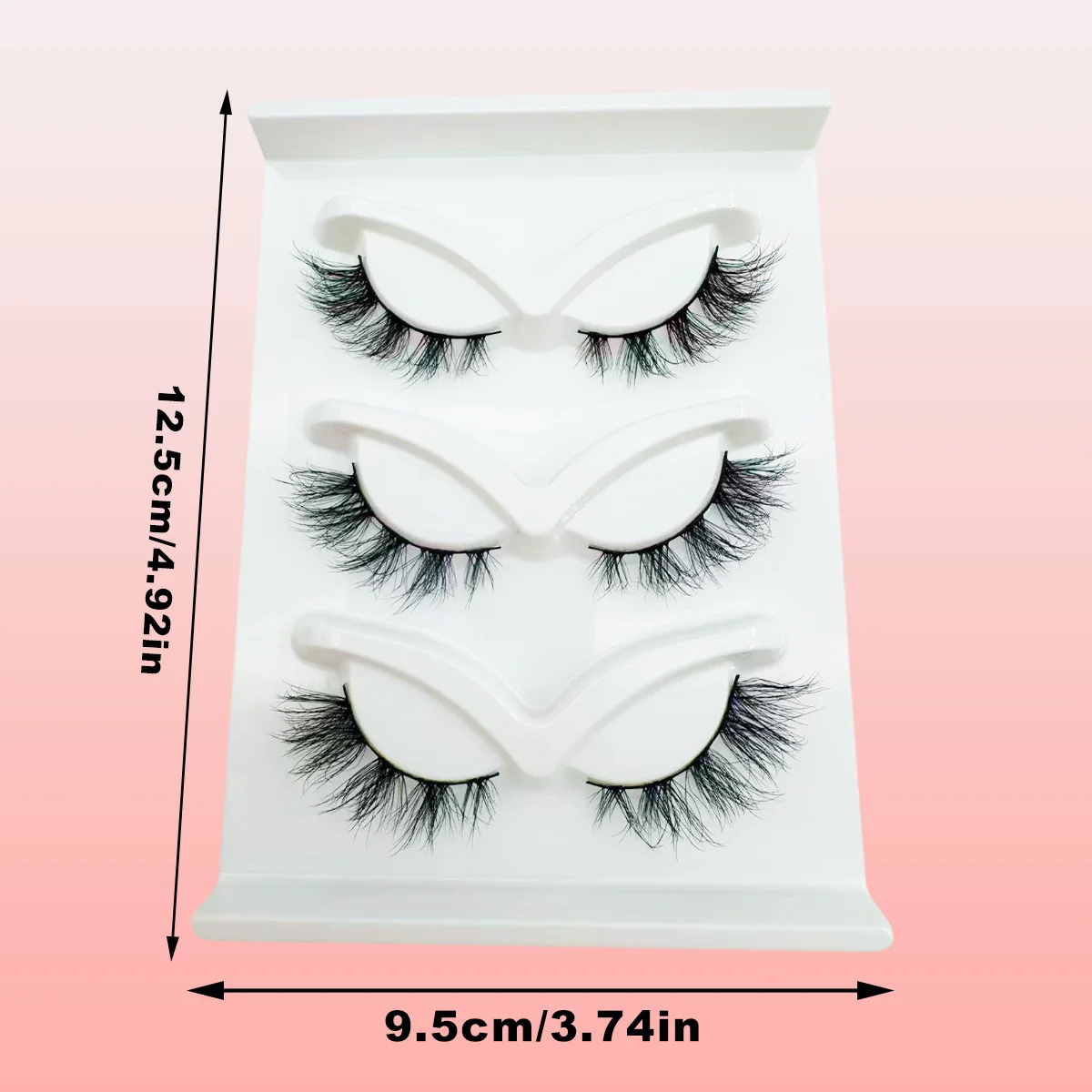 3 أزواج من الرموش الصناعية الناعمة ذات المظهر الطبيعي خفيفة الوزن على شكل عين القطة وعين الثعلب رموش اصطناعية ممدودة لتعزيز جمال العين #5