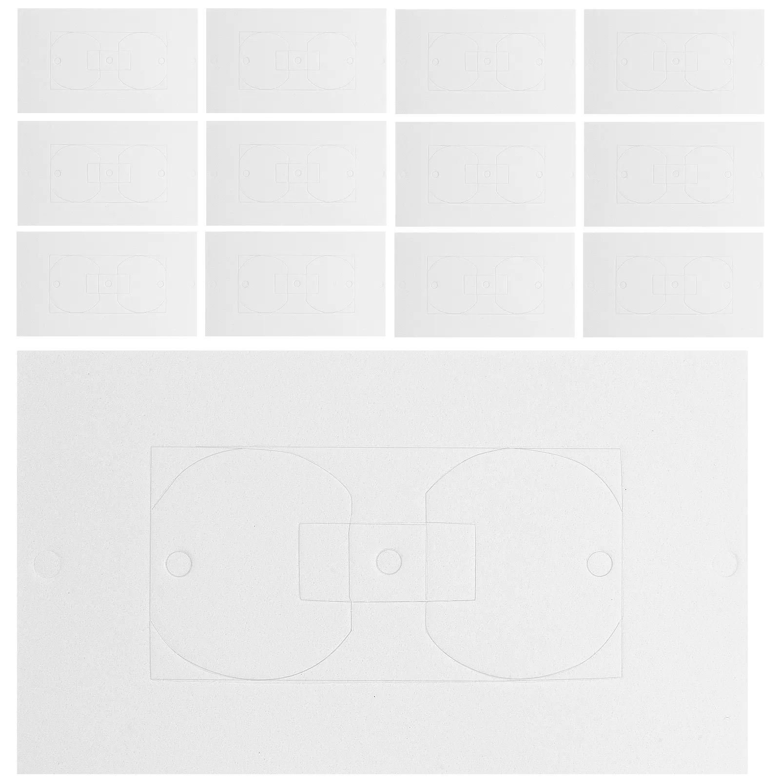 50 pcs Junction Box Cover Electrical Outdoor Waterproof Halloween Christmas New Year Insulation Pads Wall Socket Cover Safe