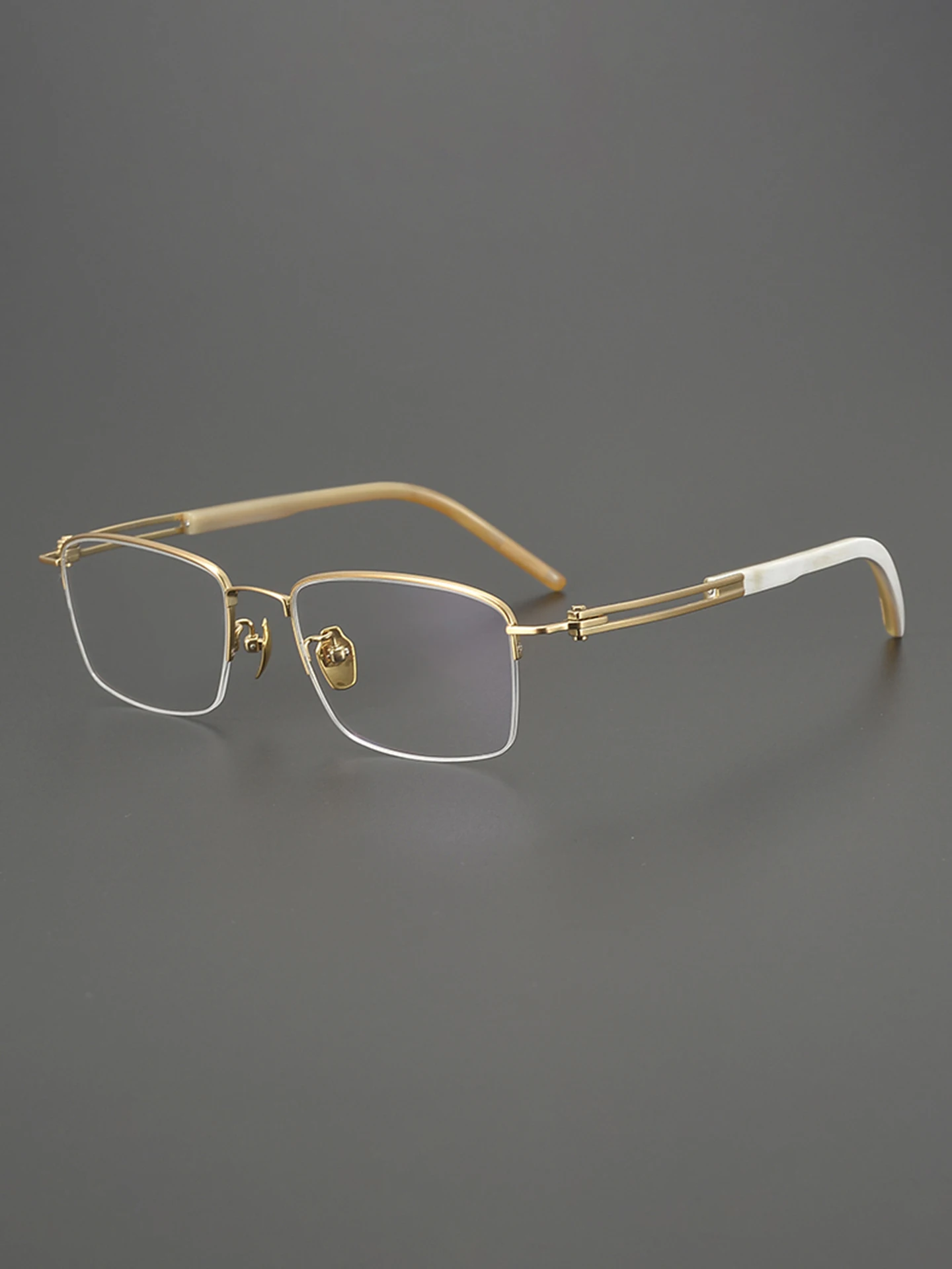 

Artistic Retro Half Frame Glasses for Men Myopia Reading Custom Eyeglass Titanium Top Quality Women Optical Prescription Eyewear