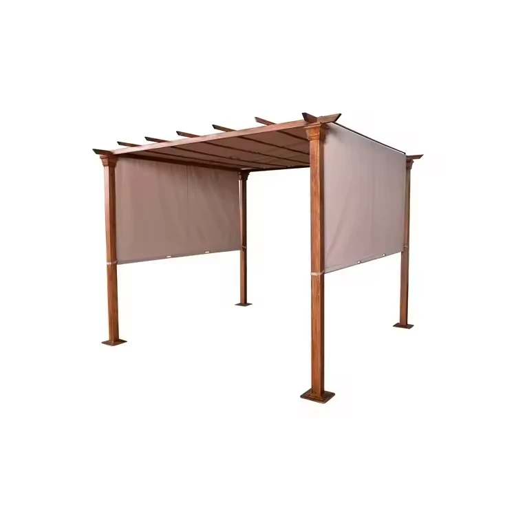 

Outdoor Garden Patio Roof Free Standing Balcony Custom Aluminum Motorized Retractable Automatic Awning Pergola Canopy