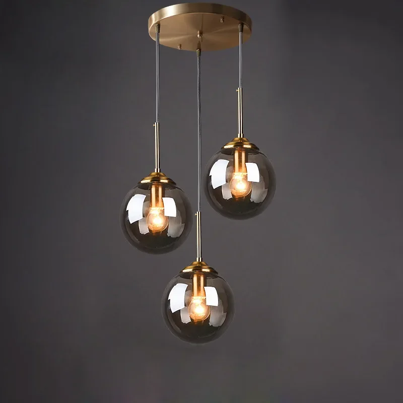 Nordic ball chandelier, simple, light and luxurious, aisle, corridor, entrance, bar, bedroom, single-head bedside chandelier