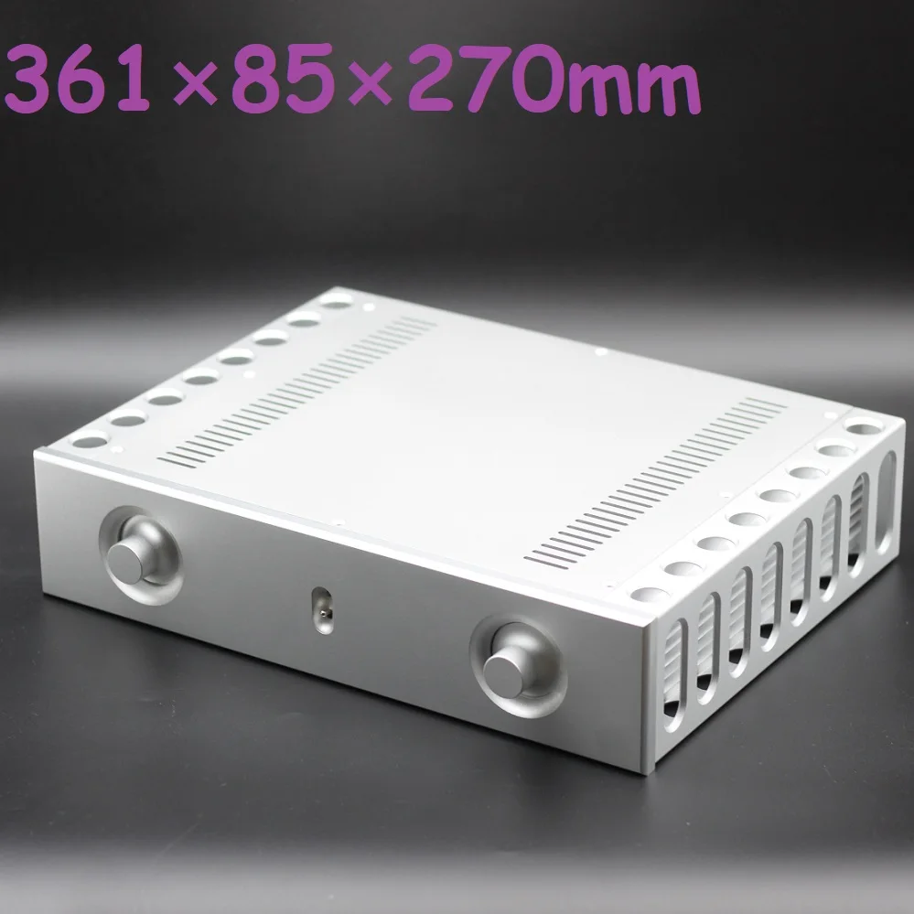 

W361 H85 L270 Anodized Aluminum Enclosure Heatsink Power Amplifier Chassis DIY DAC Decoder Shell Preamp Amp Case Dual Soft Box