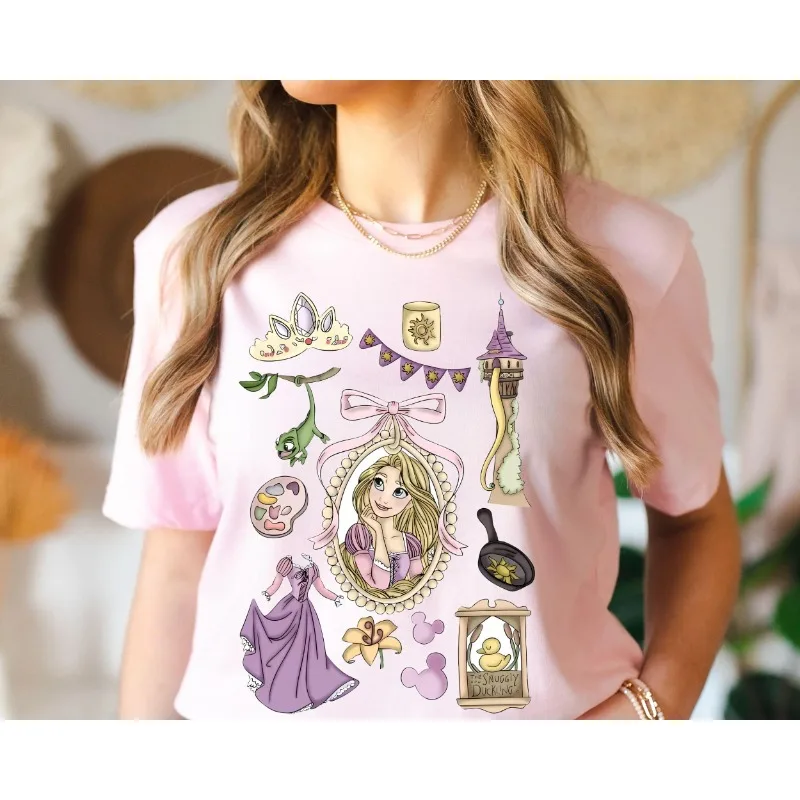 Retro Disney Tangled Rapunzel Floral Shirt, Disney Princess Rapunzel  Lost Princess Tee, Magic Kingdom Shirt Family Trip Shirt