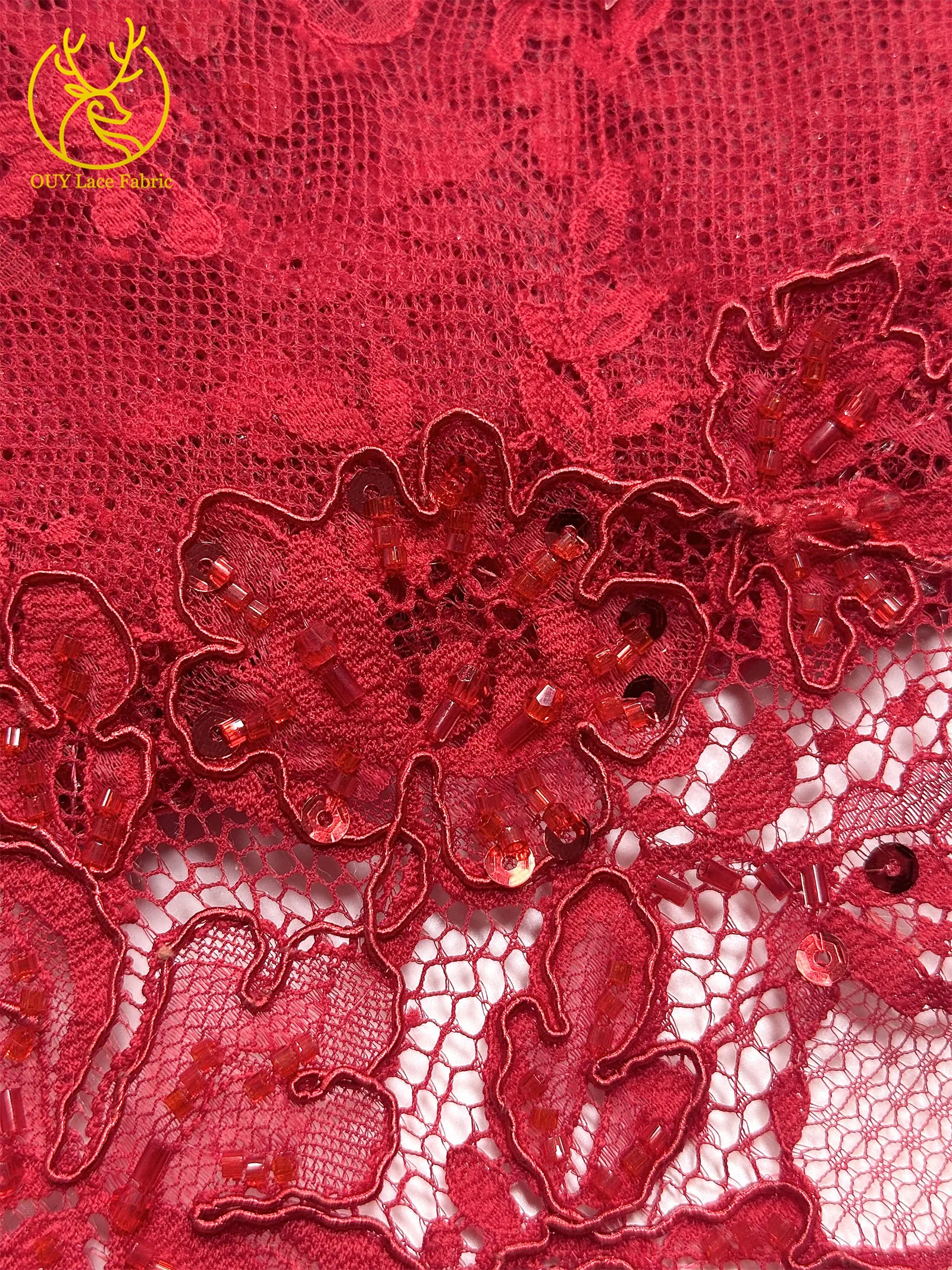 2026 Schwarzer Afrikanischer Perlen-Pailletten-Tüll-Spitzenstoff, Hochwertig und Luxuriös für Damen-Hochzeiten, DIY-Näharbeiten, Kleiderverzierung, 3 Meter – Detail 16