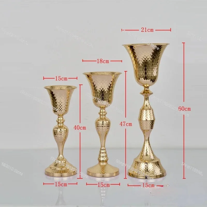 Wedding Road Leading Diamond-Shaped Copper Bell Flower Tube, Freezing Point Decorations Wedding Hotel Supplies Site Layout