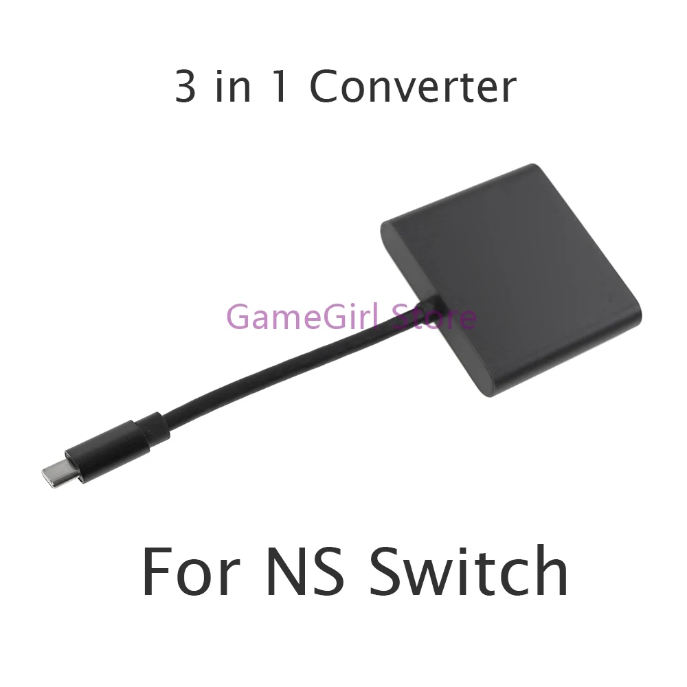 1pc For NS Switch Type-c to 4k HDMI-compatible Adapter 3 in 1 Converter USB Hub Computer Expansion Splitter