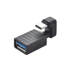 Adaptador OTG tipo C, ángulo arriba y abajo de 180 grados, adaptador convertidor de interfaz USB 3,0 para conector de mesas de teléfonos inteligentes