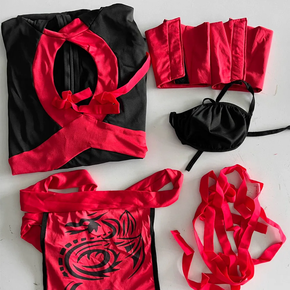 Costume d'Halloween Ninja Sexy pour Femme Adulte, Anime, Dragon Ninja, Cosplay, Vêtement une Pièce, Combinaison, Uniforme Sexy Trempé, Nouveau