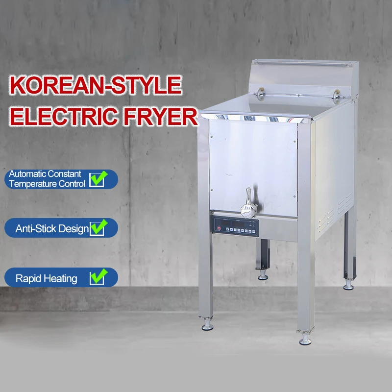 Commercial Korean Fried Dough Stick Maker Skewer Deep Fryer Manual Large-Capacity Vertical Fryer for Fried Chicken Steak