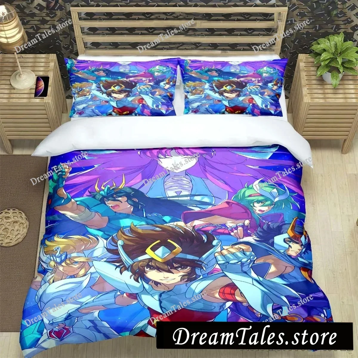 Cartoon Saint Seiya Admire Duvet Cover Set HD Comforter Cover for Kids Bedding Sets Bedclothes Bedroom Decor Home Textileextile7