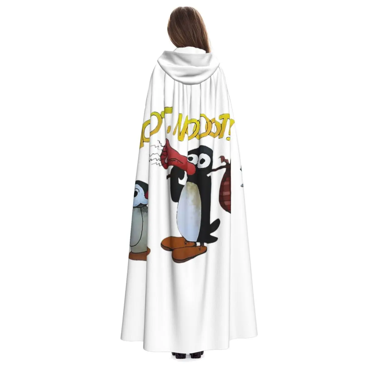 Pinguino Noot Noot Mantello lungo con cappuccio Strega Costume medievale Mantello cosplay HalloweenParty Adulto Unisex