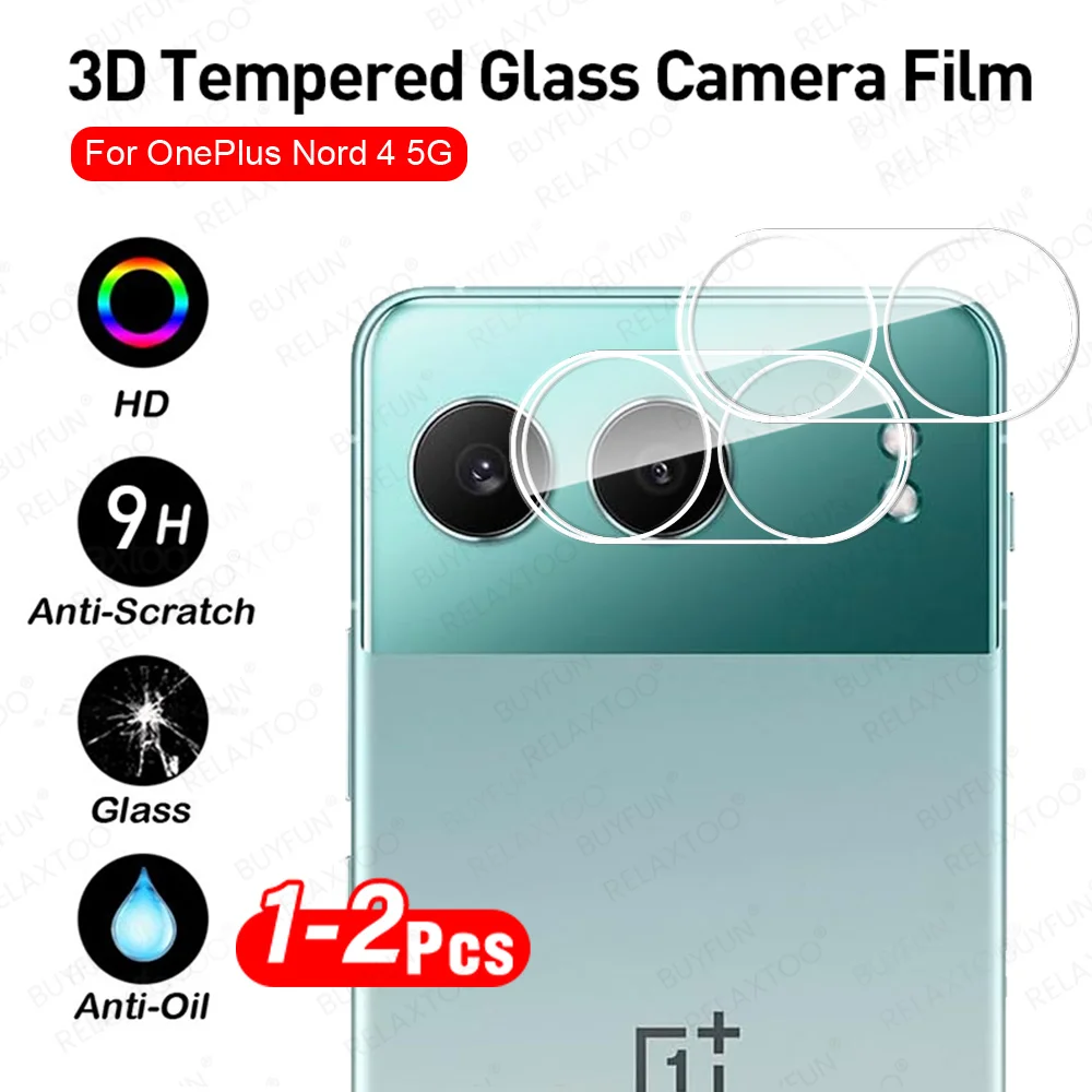 1-2Pcs 3D Curved HD Tempered Glass Camera Protector For OnePlus Nord 4 Lens Case Cover One Plus Nord4 OnePlusNord4 5G Back Film