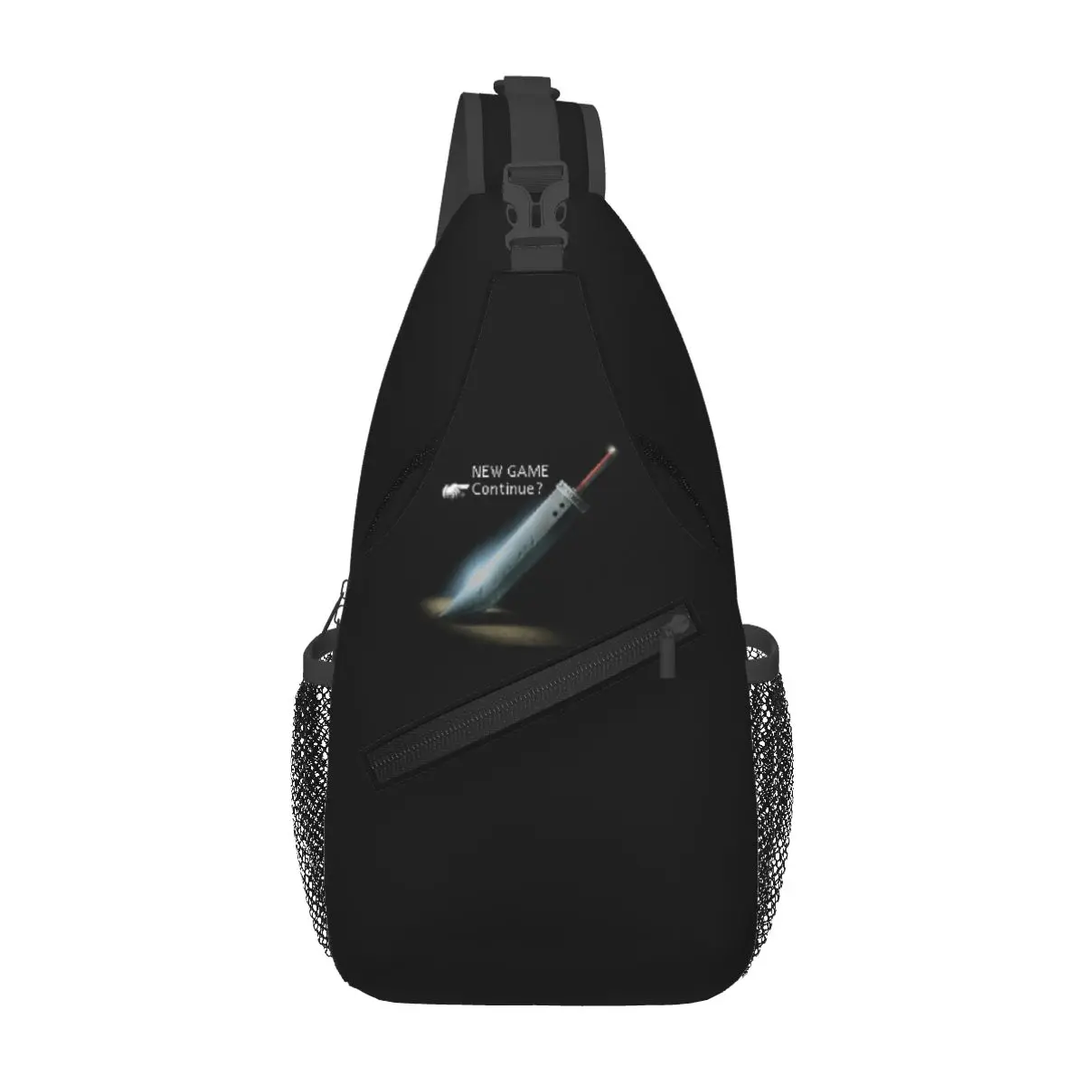 Final Fantasy Chest Bag Men Sling Crossbody Backpack Chest Bag Traveling Hiking Daypack Shoulder Bag