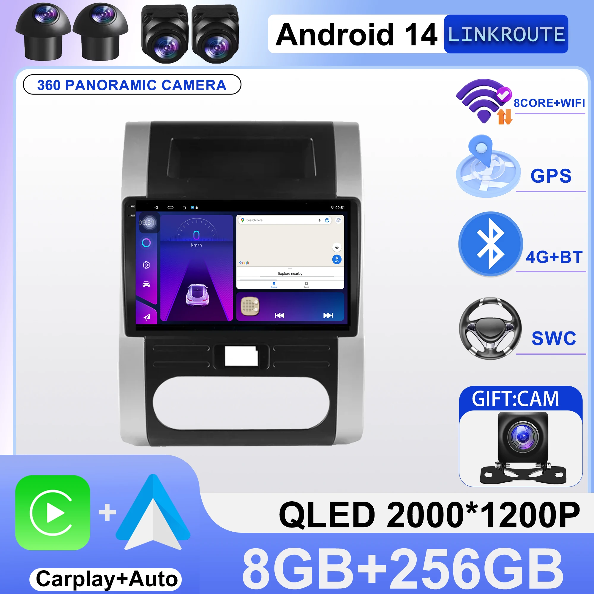 

For Nissan X-Trail T31 2007-2015 Qashqai Car Radio Multimedia Video Player Navigation GPS Android 13 Carplay DSP Head Unit