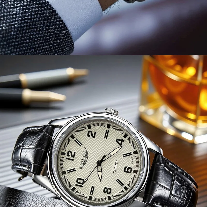 Reloj para Hombre, Reloj de Cuarzo Casual y Elegante para Negocios