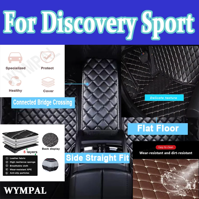 

Luxury Car Floor Mats For Land Rover Discovery Sport Five Seats 2016 2017 2018 2019 Foot Pads Cover Interior Custom Carpet