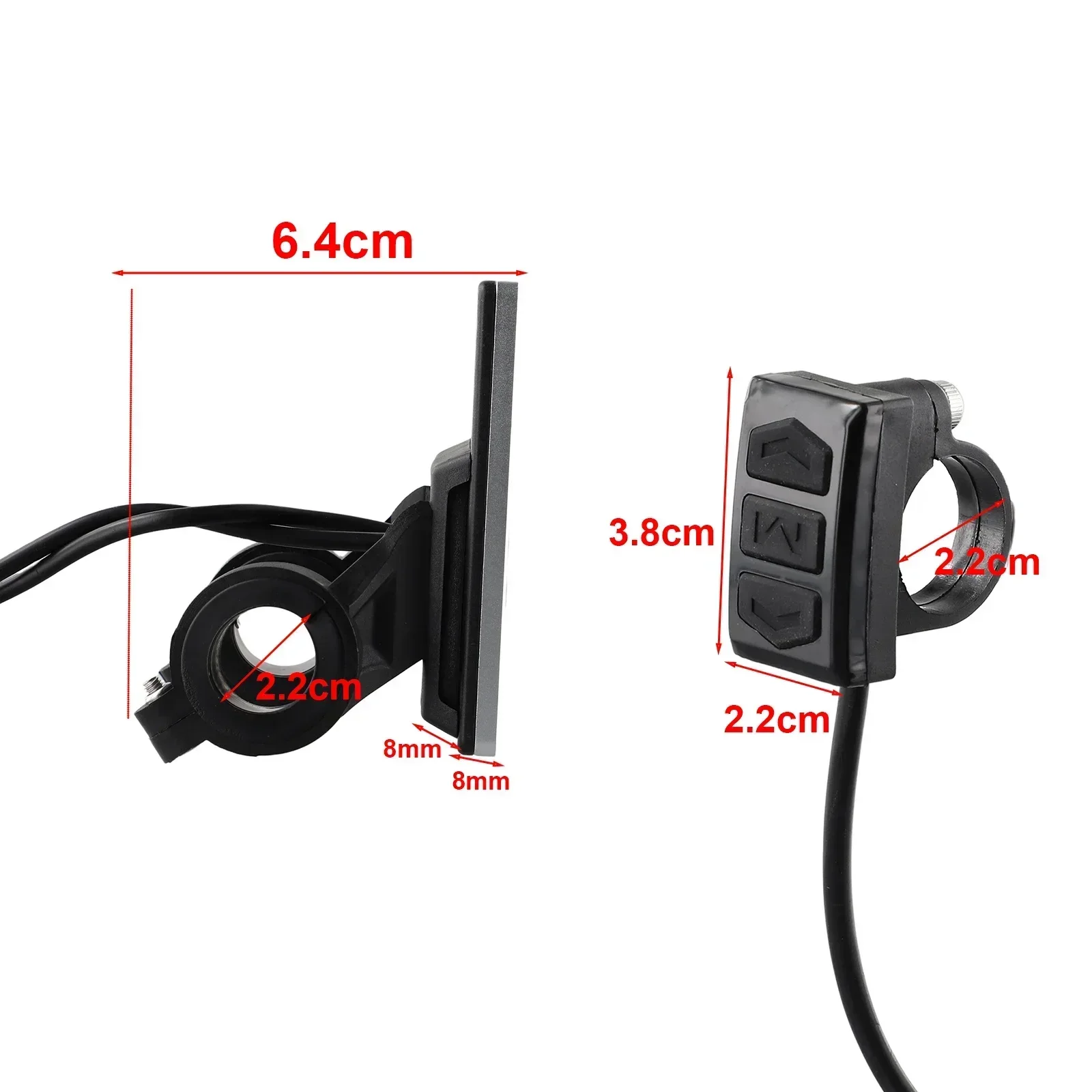 High Quality Practical M5 Display E-Bike Electric Scooter LCD Display M5 Power + With Control 1pc 9.4x8.8x6.4cm