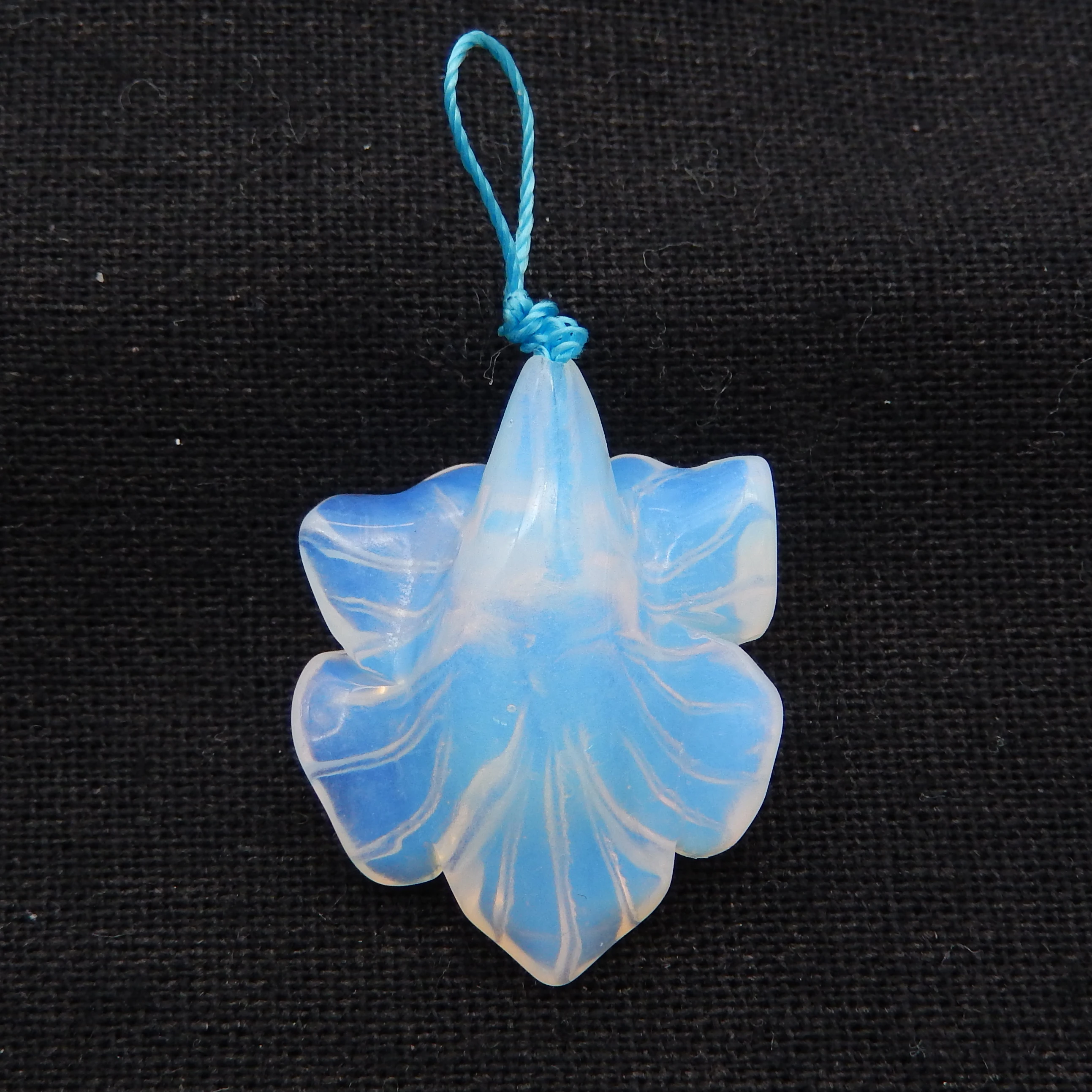 Opalite Carved  Flower Pendant Bead,Gemstone Earrings Beads For Jewelry DIY Making