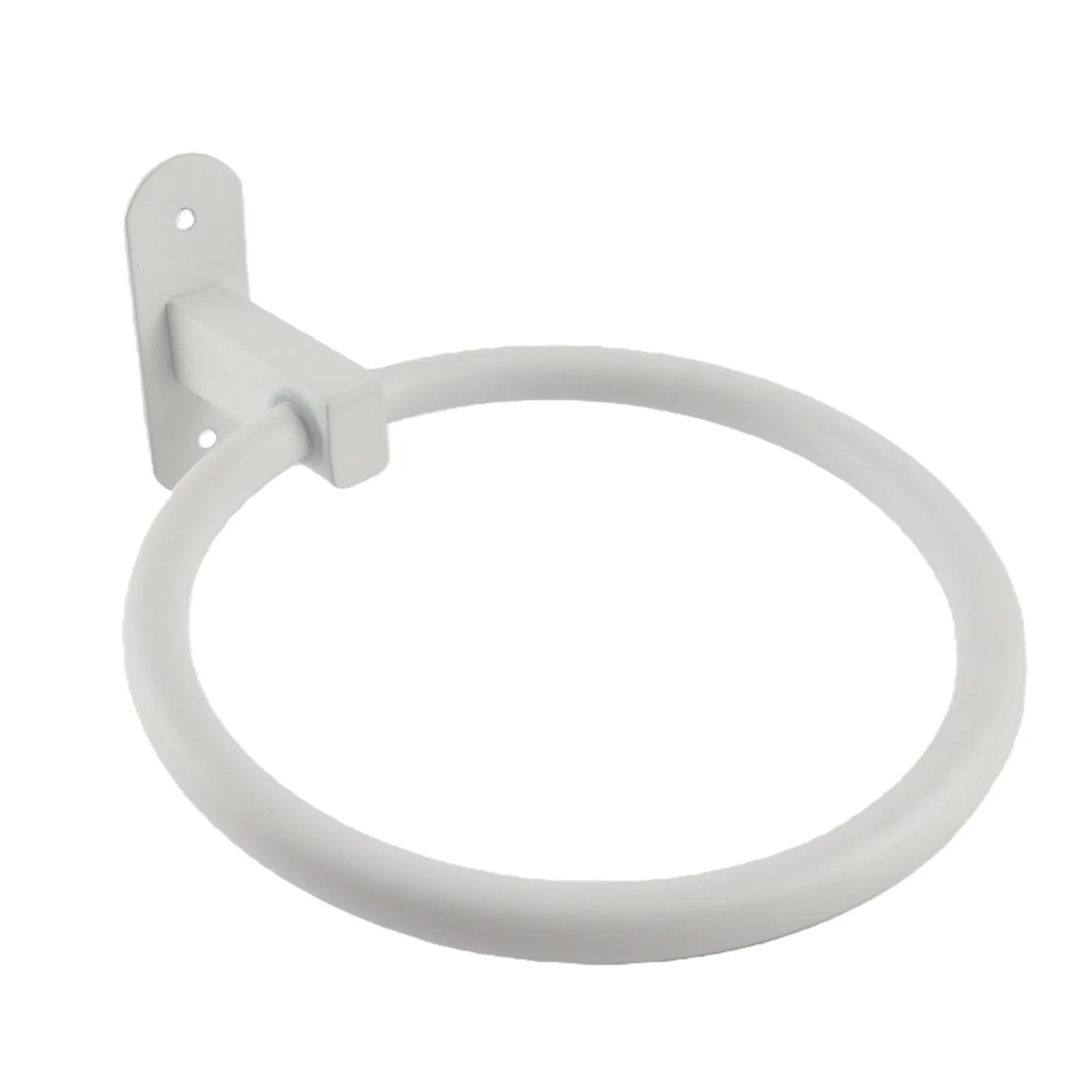 Bathroom Towel Ring Holder Aluminium Alloy Space Saving White Elegant Style Washroom Hand Towel Rings for Hotel