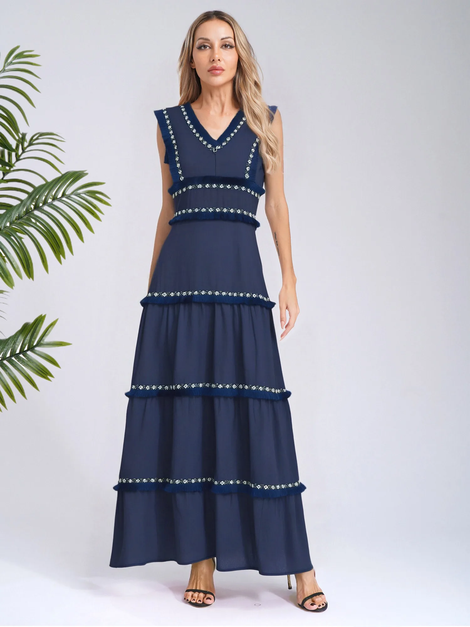 Femme Vacation Fashion Summer Dress Lady Beach Holiday Boho Sundress Vacation Dress Women A-line Tank Dress Party Vestidos