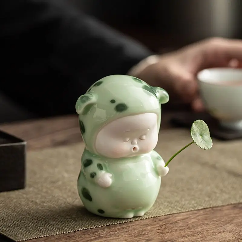 

Креативные керамические маленькие украшения, бутик, милые животные, поделки, украшения для домашнего рабочего стола