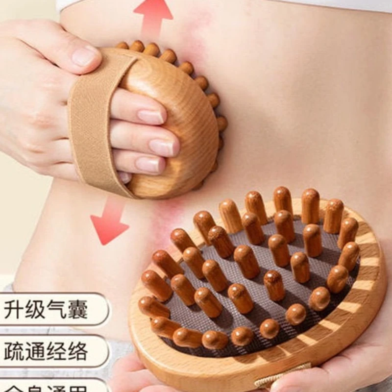 

마사지건 Portable Handheld Wooden Body Massage Brush Anti Cellulite Air Cushion Massage Hair Comb Scalp Massage Brush Body Massager