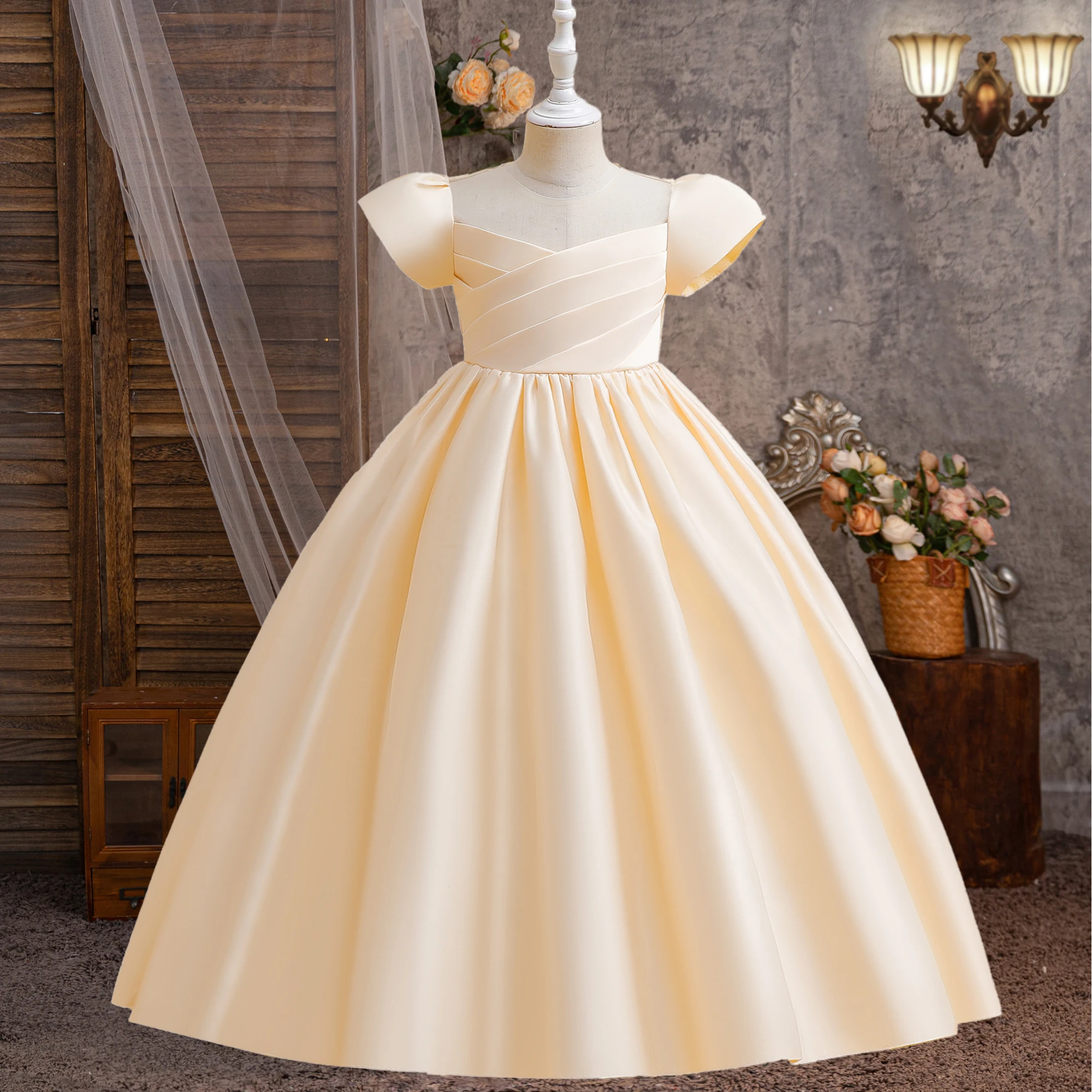 wedding dress flowers embroidered Preciosa Wedding Dress – Bridal and Formal main image 1