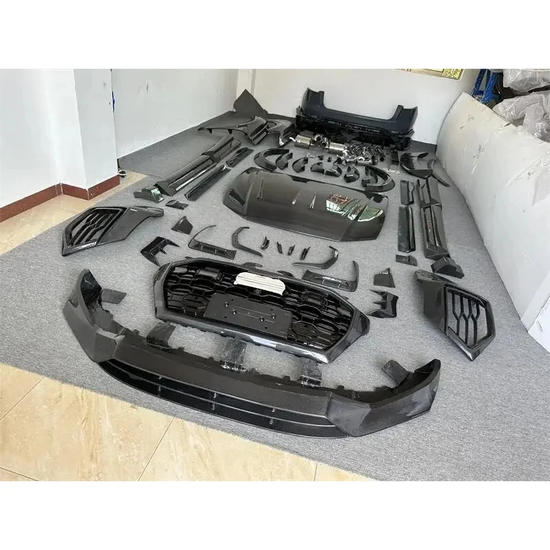 for Carbon Fiber Front Assembly Side Skirts Rear Bumper Exhaust Pipes Roof Wing MSY Wide Body Kit RSQ8 Bodykit