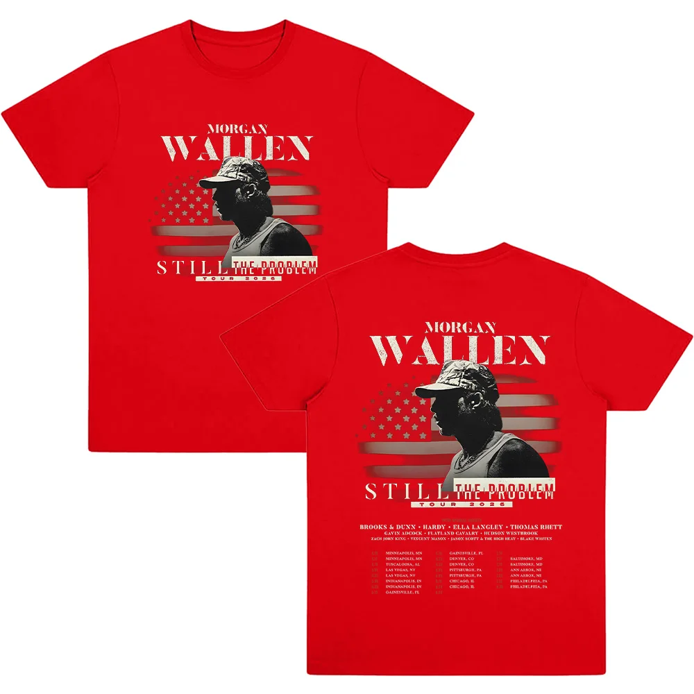 MorganWallen Still The Problem Tour 2026 Programma Tour Date Maglietta unisex Stampa Magliette in cotone Estate Streetwear Moda Tees