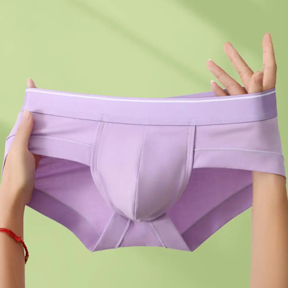 2025 M-3XL الرجال سليم صالح الملابس الداخلية منخفضة الارتفاع بلون ملخصات كبيرة U-محدب تصميم مطاطا حزام تنفس مثير سراويل