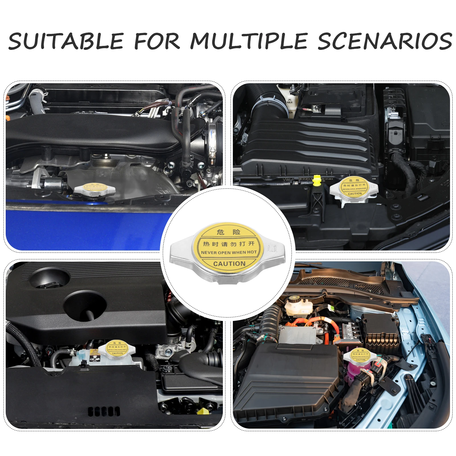 

Radiator Water Tank Lid for Car Motorcycle Durable Iron Engine Protection Weather Resistant Easy Install Fuel Tank Cap