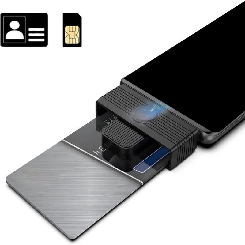 CORA USB C Card Reader Card Reader DOD CAC Card Reader for Bank Chip Card USB C Card Reader Foldable for Laptops Phone