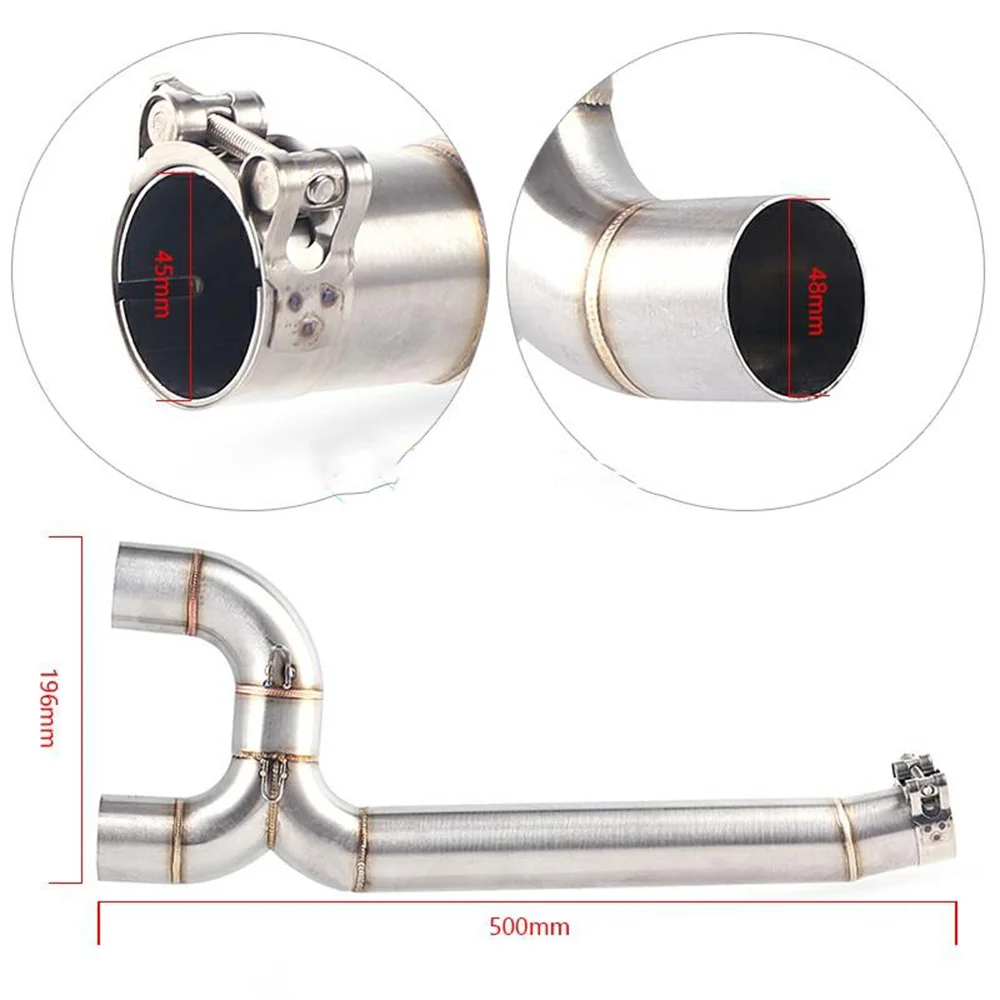 Motorcycle Full System Slip On For Yamaha FZ-6N FZ-6S FZ6 FZ6S FZ6N Carbon Fiber Exhaust Muffler Connecter Middle Pipe Hot Sale