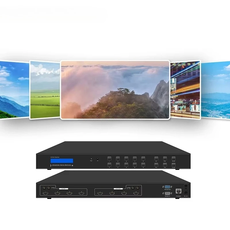 Matrix switcher 4x4, supports EDID multimedia high definition 4K30 video matrix switcher, with audio separation function