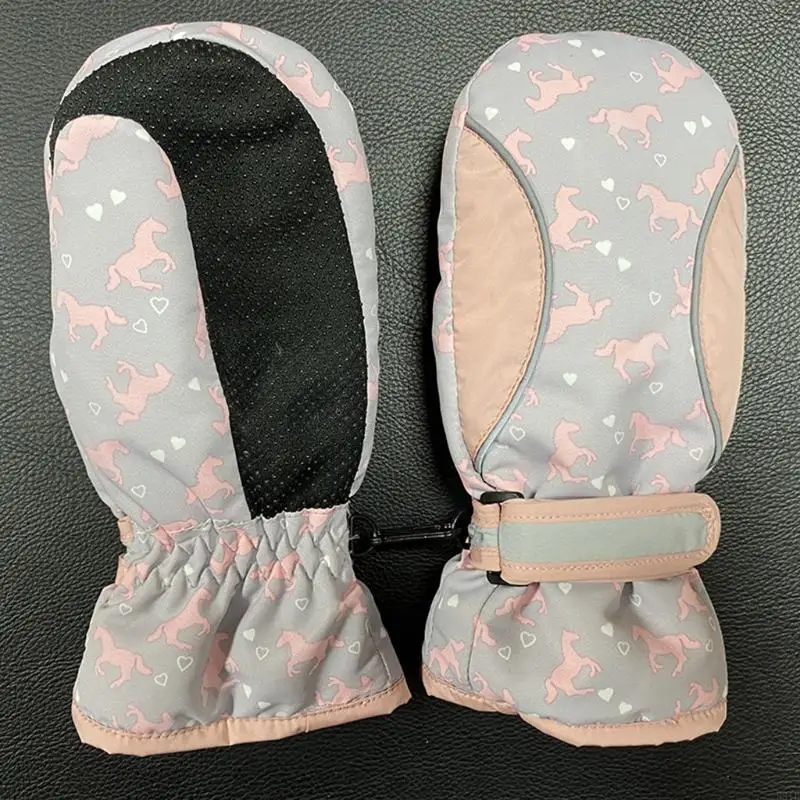581F Sarung Tangan Anak Perempuan Laki-laki Sarung Tangan Ski Anak-anak Sarung Tangan Ski Tebal Hangat untuk Sarung Tangan Tahan