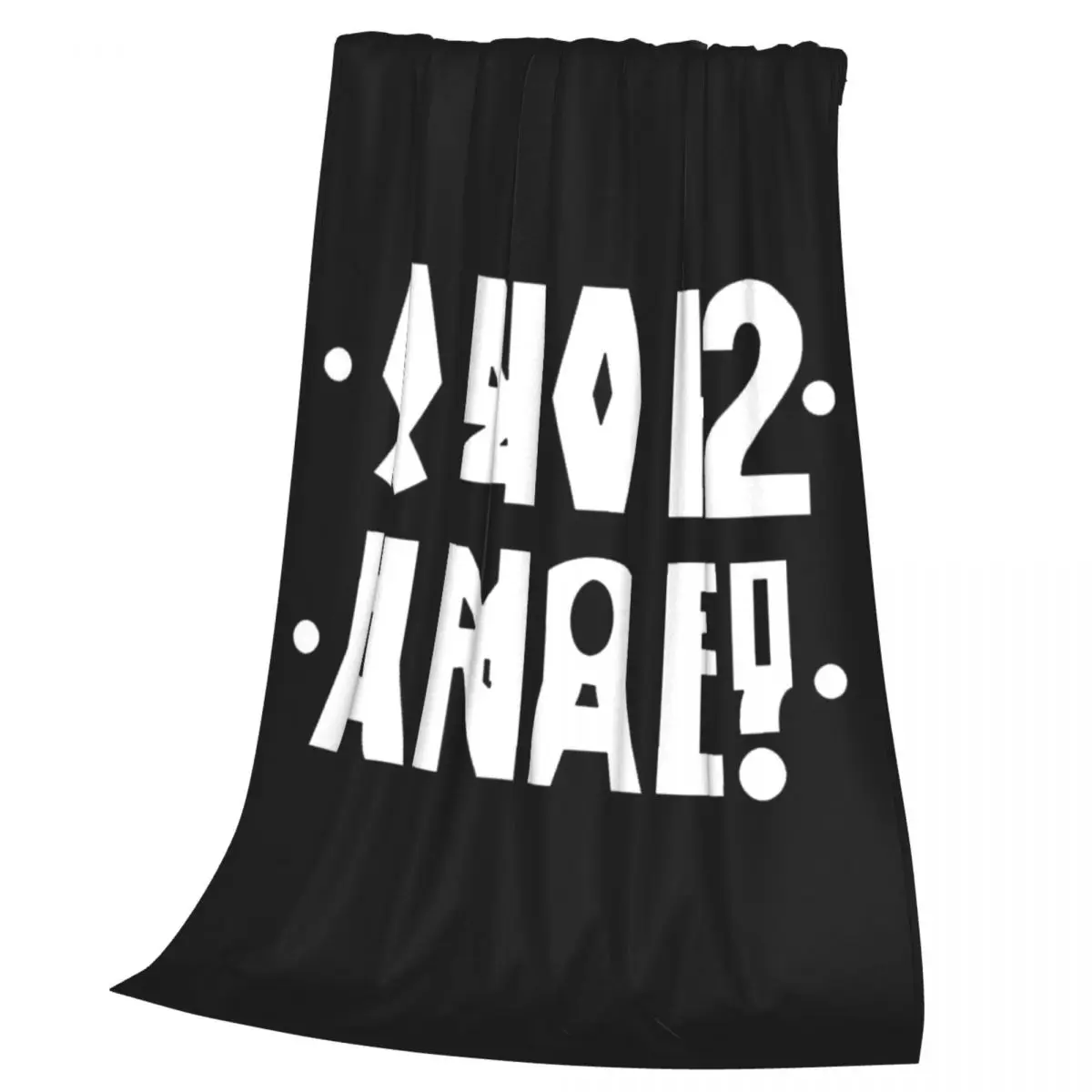 Funny Anal Hidden Message Anal Russian Letter 2021 Reflex Blanket Soft Warm Flannel Throw Blanket Plush for Bed Travel Home Sofa