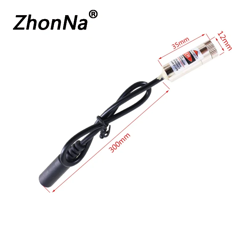 Módulo láser de línea cruzada rojo de 660nm, lente de cristal de cabeza, diodo ajustable enfocable, diámetro industrial, instrumentos ópticos de 12mm