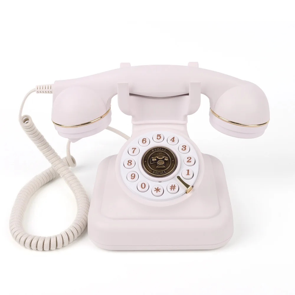 Old Fashioned Retro Telefone, Gravação Telefone para Bênçãos de Casamento, White Voice Recorder, Novo, 2024