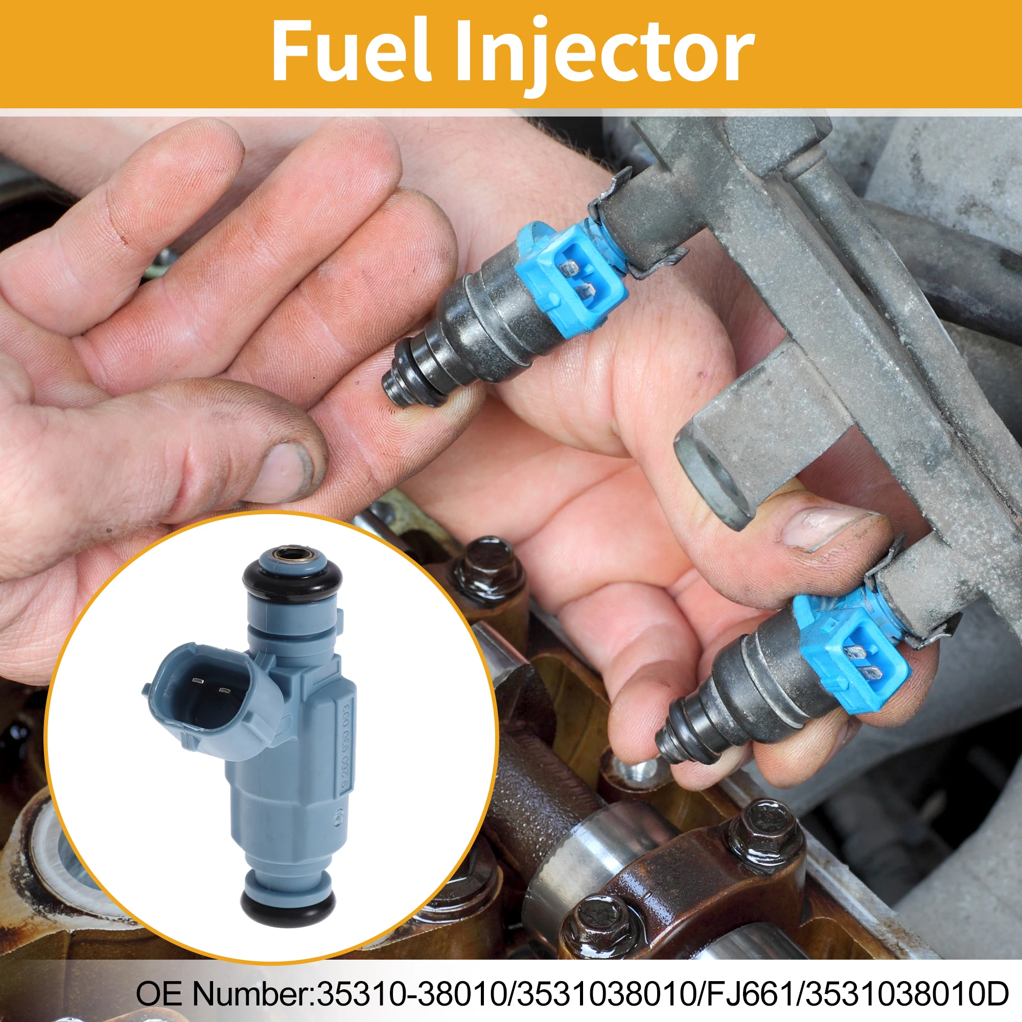 

UXCELL No.35310-38010 Fuel Injector for Hyundai Santa Fe 2.4L 3.5L 2001-2004 /3.5L 05-06 Car Engine Flow Match Fuel Nozzle