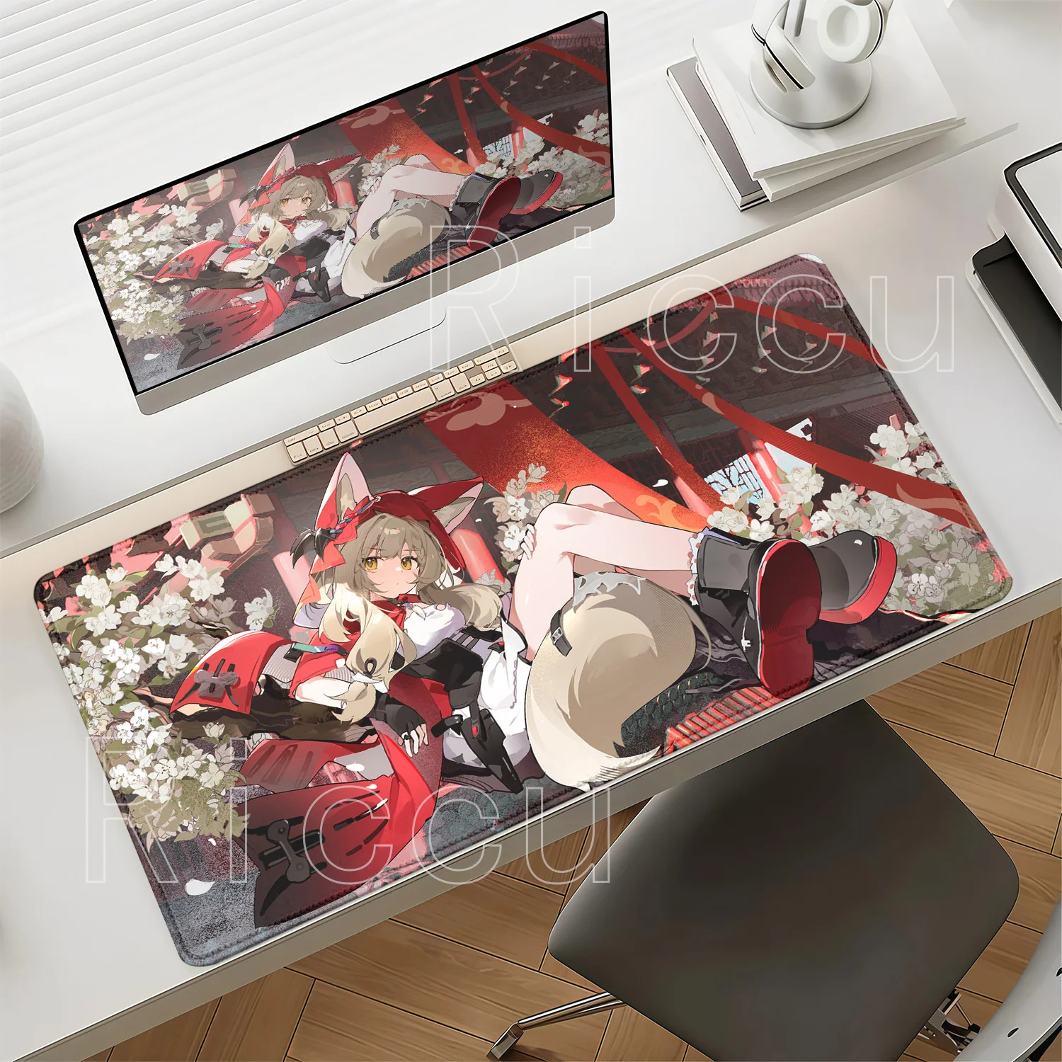 Arknights Endfield Rossi Mouse Pad Cute Anime Girl Keyboard Gaming Overlock Office Mousepad PC HD Printing Non-slip XXL Desk Mat