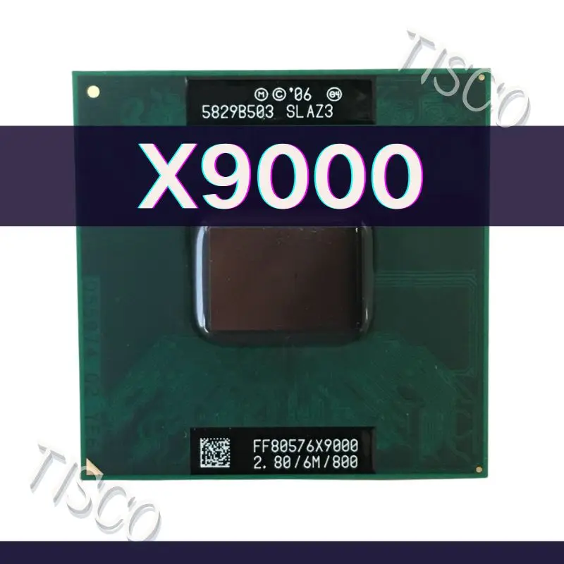 Core 2 Extreme X9000 SLAQJ SLAZ3 2.8 GHz Dual-Core Dual-Thread 6M 44W Socket P