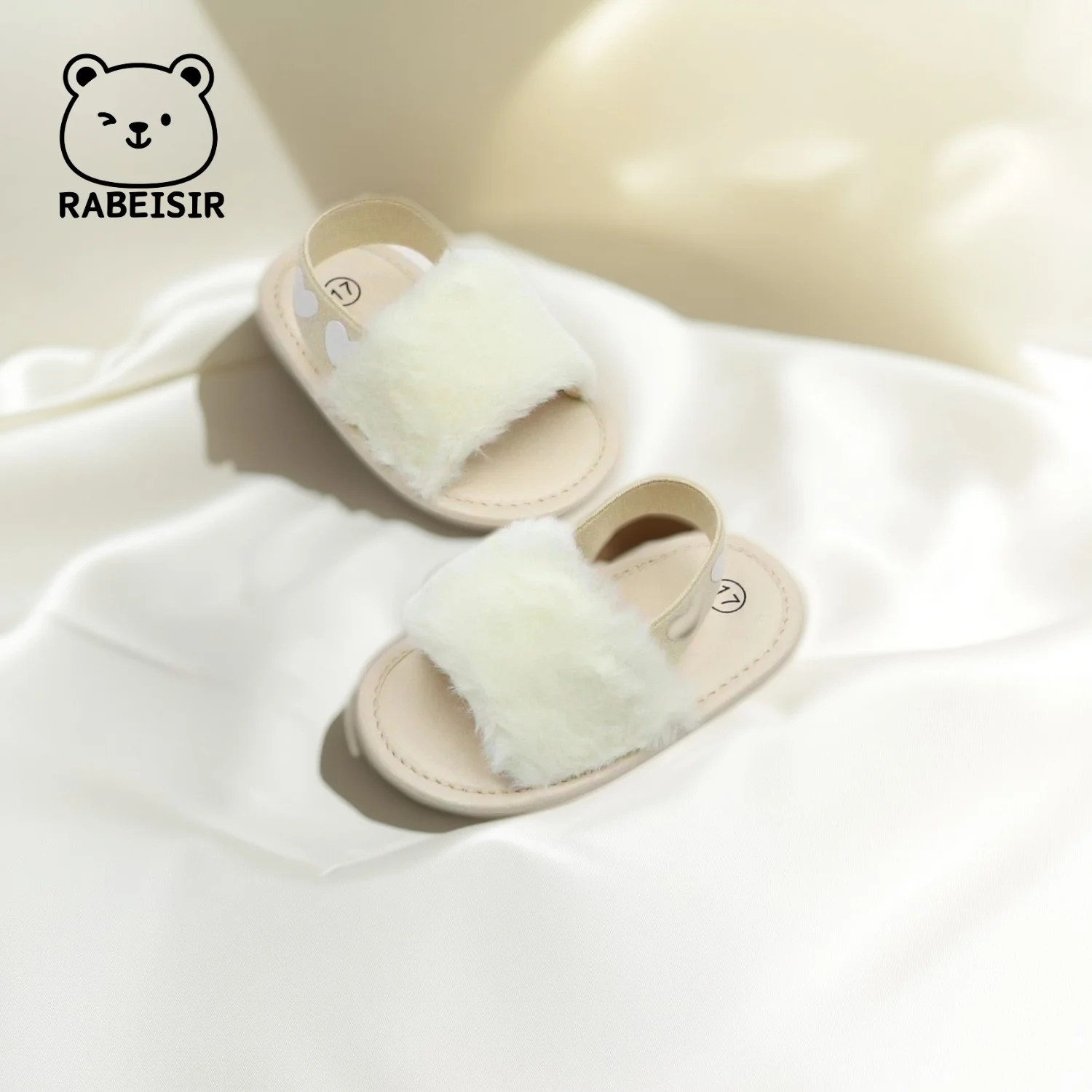 Baby girl winter breathable front shoes cute plush toddler shoes baby shoes