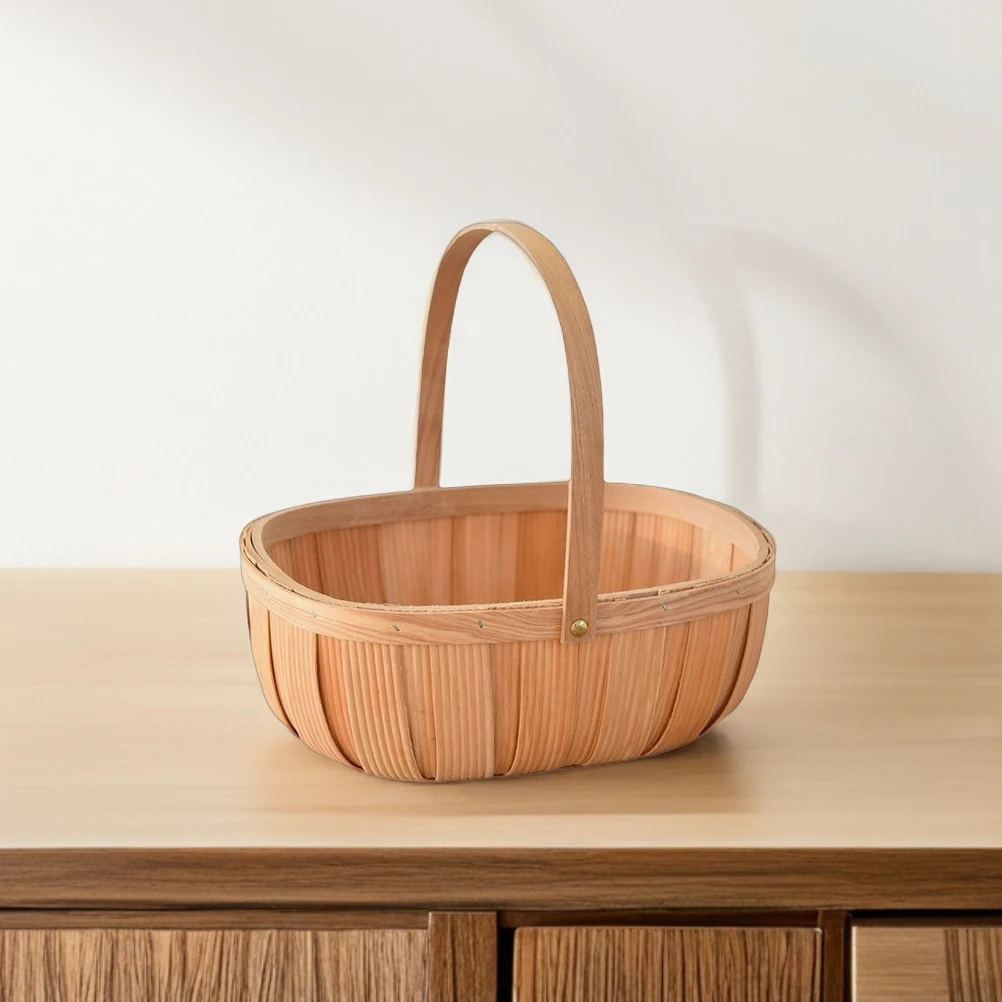

Storage Basket Egg Baskets for Fresh Eggs Bamboo Handheld Decorative Woven Vegetable