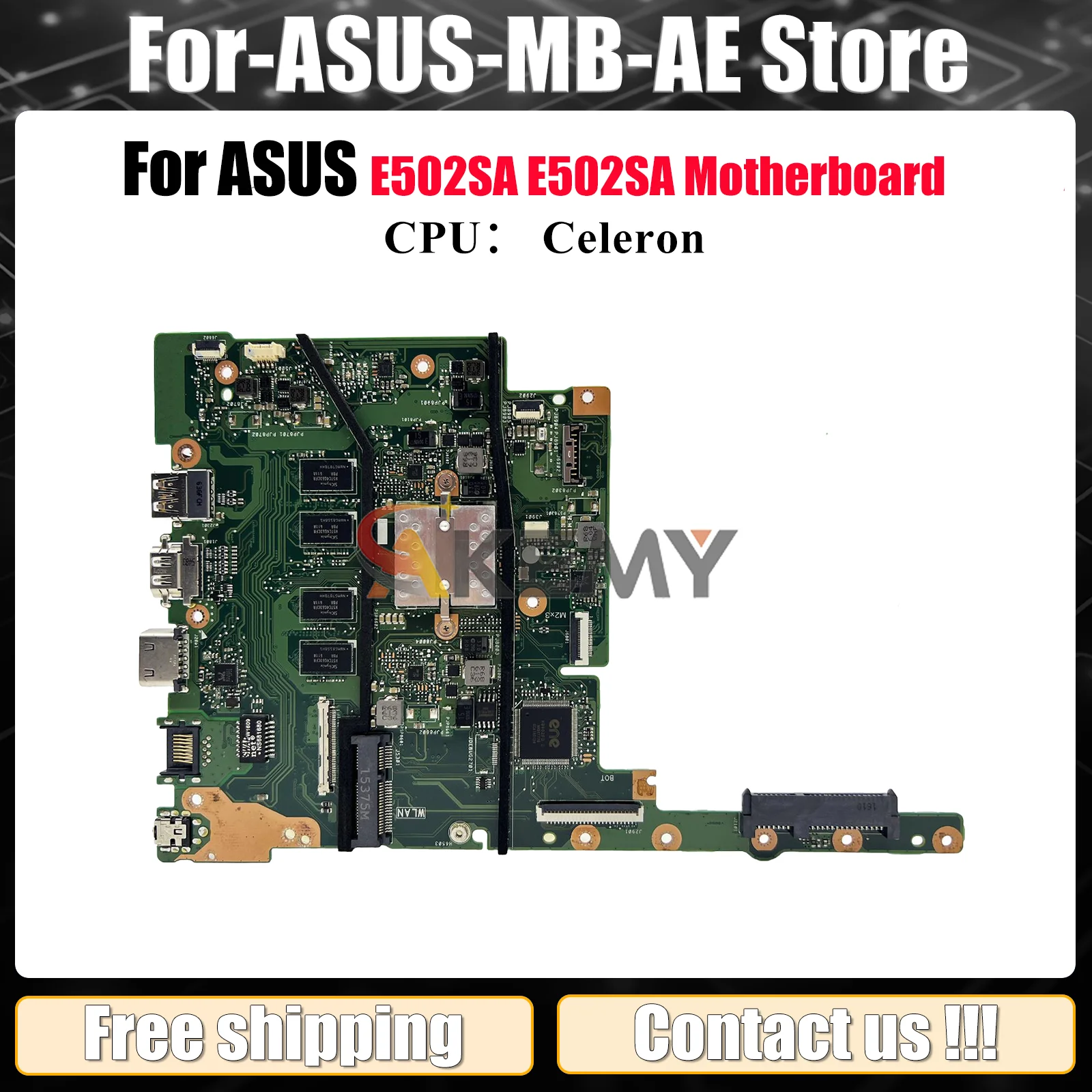 

E502SA Материнская плата для ноутбука ASUS EeeBook E502S E502SA Материнская плата для ноутбука с процессором Celeron 100% тестирование ОК быстрая доставка stk