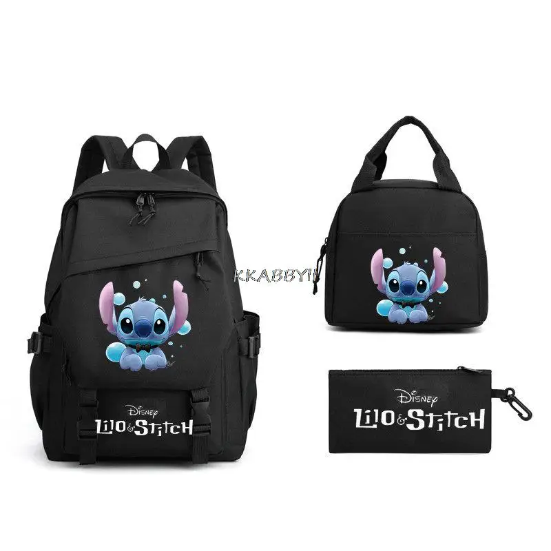 Lilo And Stitch Backpack 3pcs Teenager Girls Boys Kawaii Women Men Backpack Student Waterproof School Laptop Mochilas