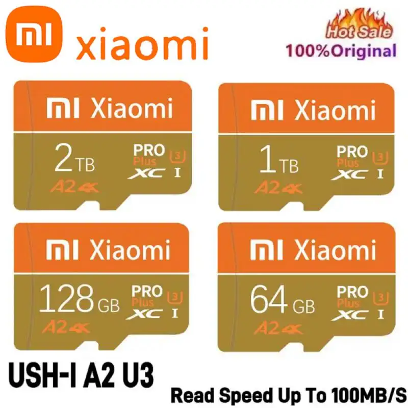 2024 NEW Xiaomi 2TB High Speed Memory Card Class 10 Micro TF SD Card 1TB Up To 100MB/S Mini SD Card 128GB For Nintendo Switch