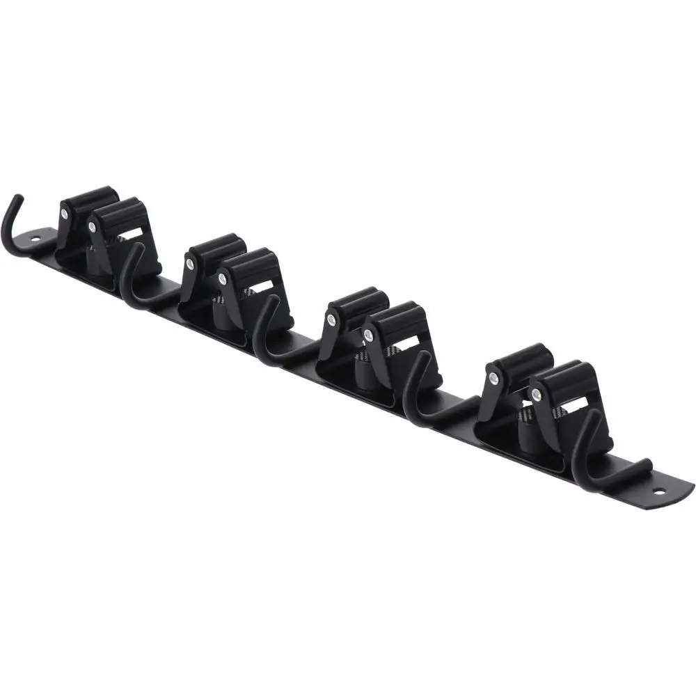 

Heavy Duty Stainless Steel Broom Mop Holder Black Broom Organizer Garden Utility Rack Home Kitchen Garden