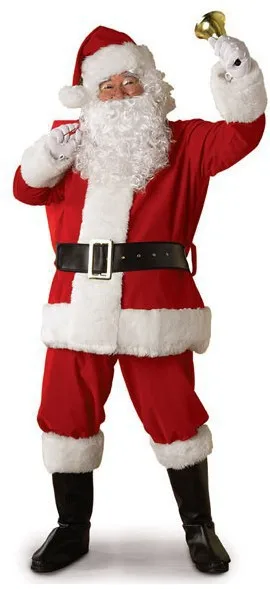 Christmas Clothes Santa Claus Costume Golden Velvet Holiday Atmosphere Cosplay Performance Clothing 5pcs Set for Unisex 2024