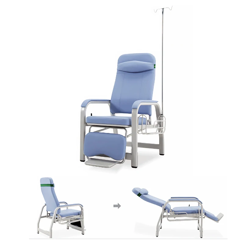 Modern Infusion Chair with Footstool Companion Reclining Medical Stool for Comfortable Sitting in Clinics And Hospitals
